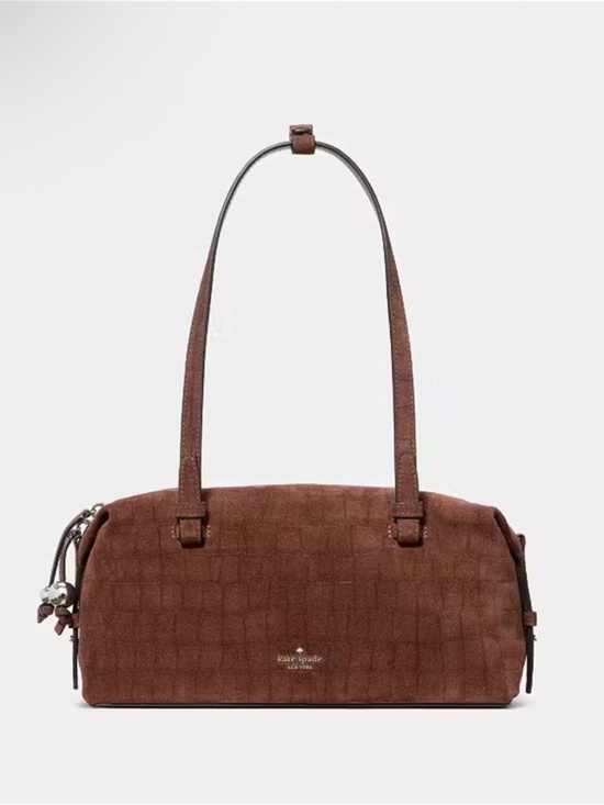 kate spade Handbags - Kate Spade Billie Suede Croc Shoulder Bag Chocolate Truffle